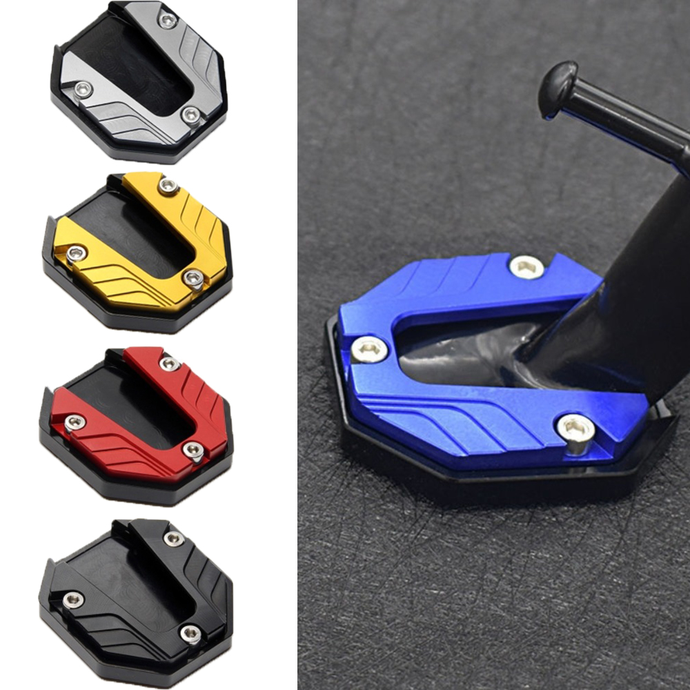 Motorfiets Kickstand Voetsteun Motorfiets Zijstandaard Pad Zijstandaard Grote Voetpad Parkeerplaat Basis Voet Verlengstuk
