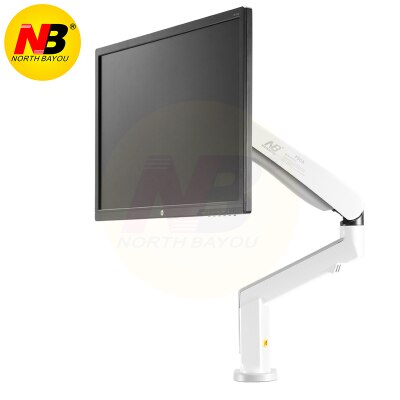 NB F90A Full Motion 22-32 inch Screen Monitor deHolder Mechanical Spring Long swing Arm LED LCD Monitor Mount Support with 2 USB: WHITE