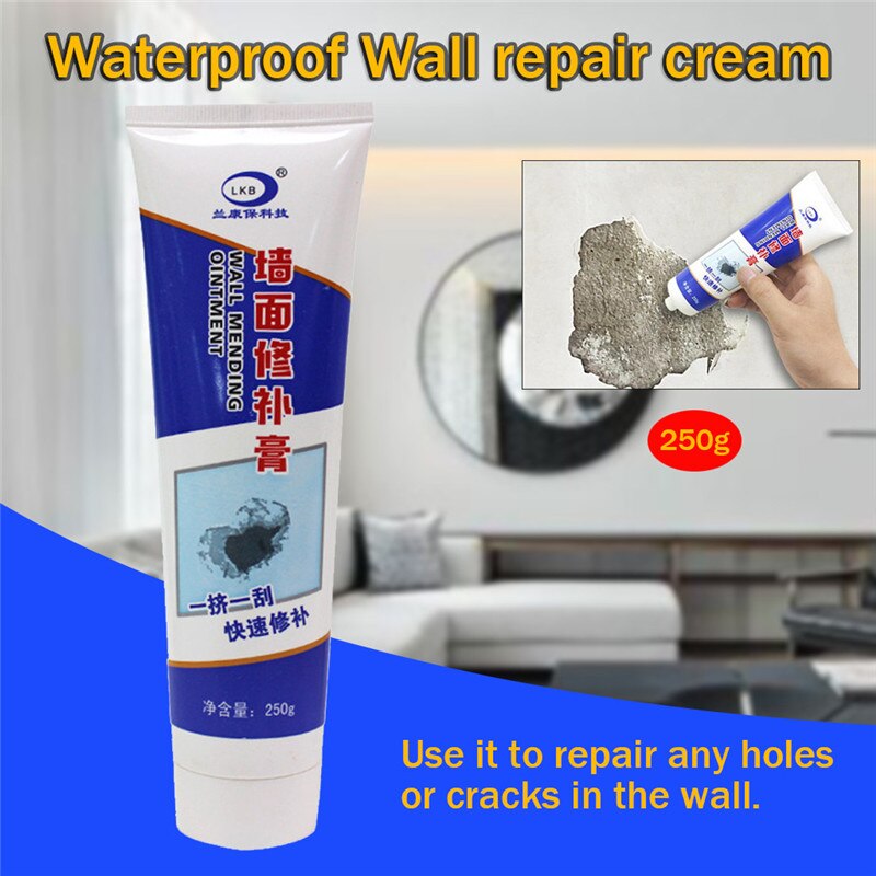 Wall repair plaster Magic White Latex Paint Wall Repair Cream Household Hole Disappear Waterproof #4D23