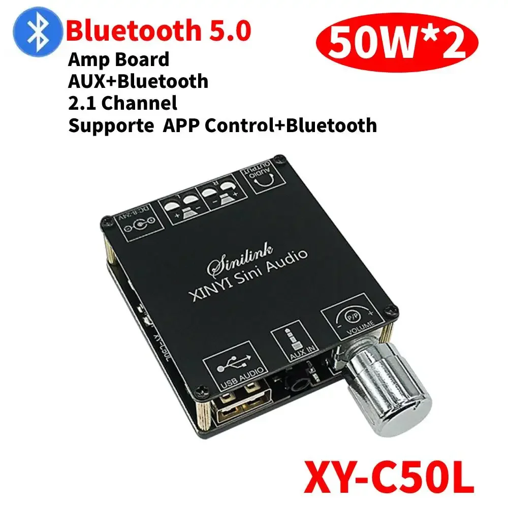 Amplificador Compatible con Bluetooth, ZK-1002T, HIFI, 2,0 canales, 100Wx2, Kit de módulo de Audio, ajuste de Subwoofer, canal de placa amplificadora