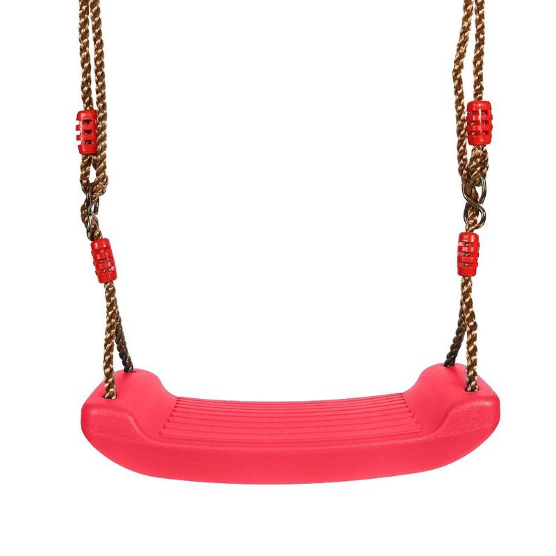 Giocattolo Fitness per bambini scala in corda di legno Multi pioli giocattolo da arrampicata rana salto altalena anelli per bambini corda sportiva sicura altalena girevole rotante: Swing Red