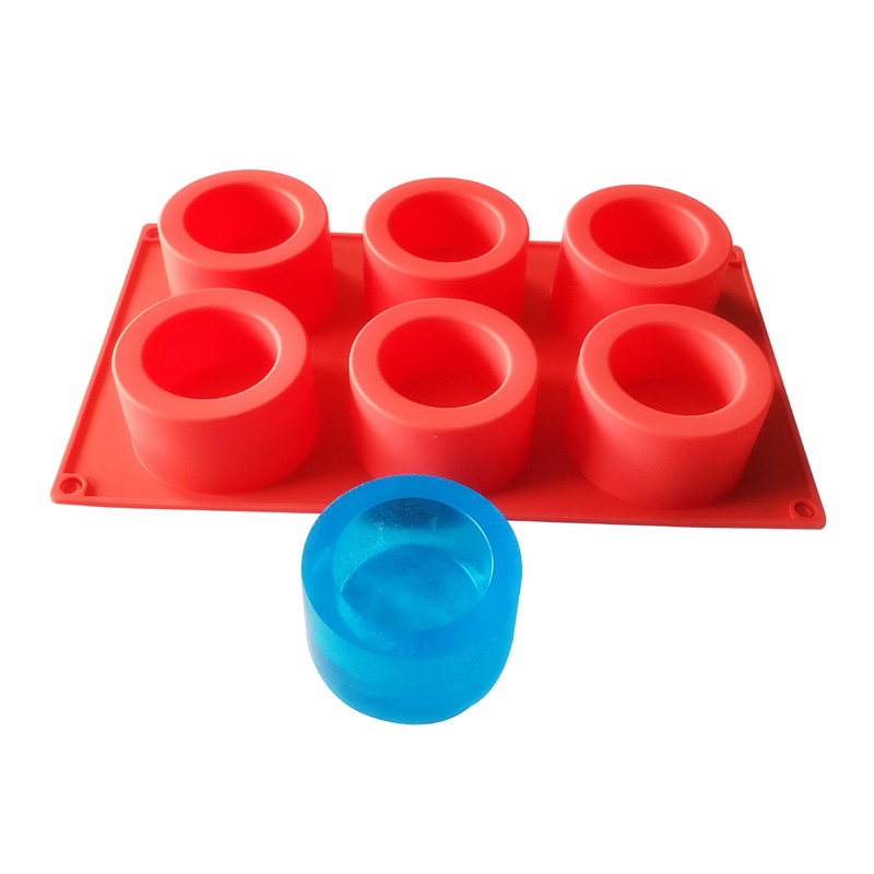 Kleine cementen beker 6 verbonden siliconen pot mallen voor hars klei betonnen vaas handgemaakte kandelaar schaal mal