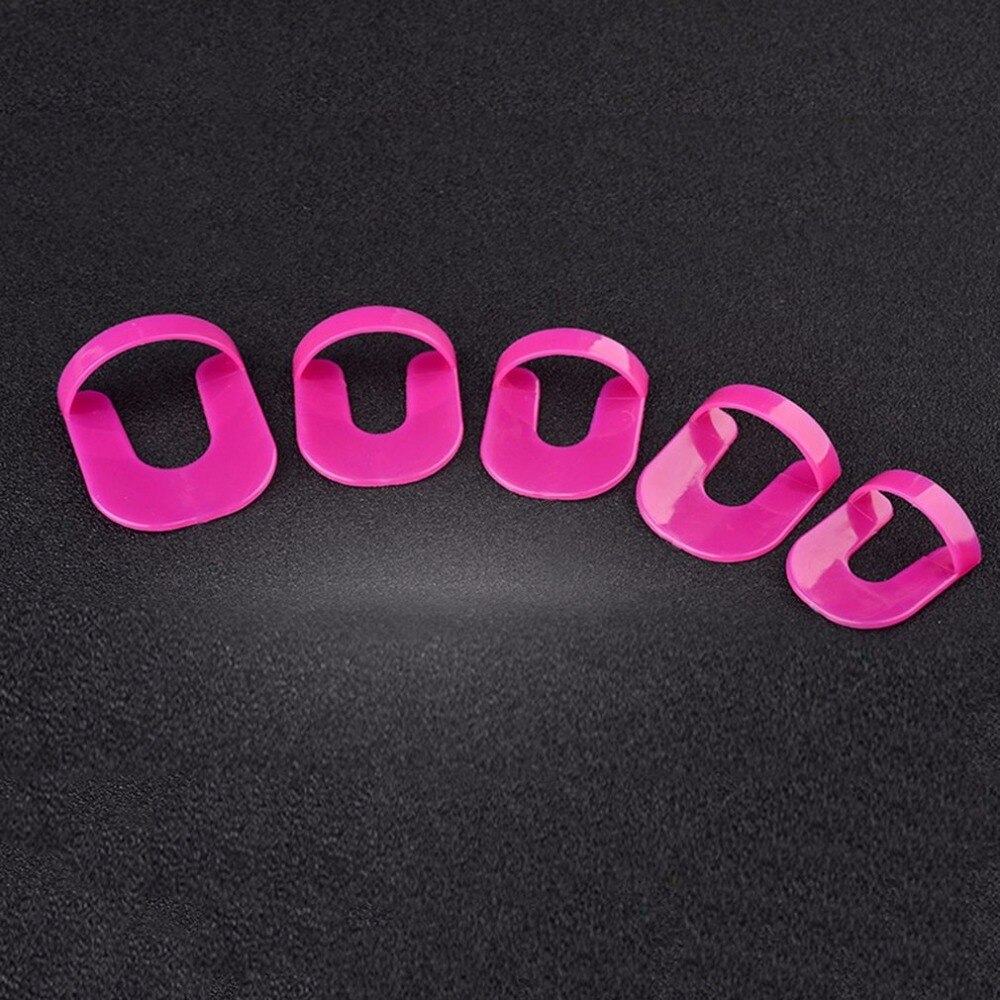 26pcs/set 10 Sizes Spill-proof Finger Cover Environmental PVC Nail Polish Varnish Reusable Holder Nail Beauty Supplies Pink