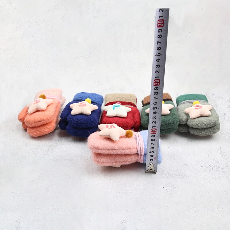 2-6 jaar Kinderen Baby Handschoenen En Wanten Meisje Jongen Winter Warm Gebreide Wollen Wanten Kid Meisje Fluwelen Dikke winter Handschoenen Voor Jongen