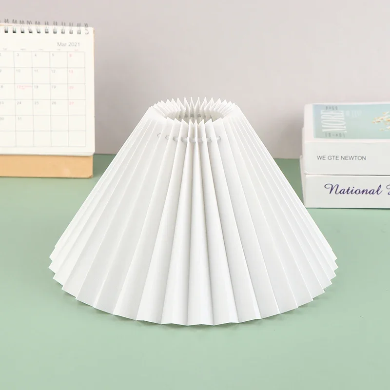 Geplooide lampenkap lichtafdekking Japanse stijl stoffen tafellamp plafond decor lamphoezen tinten verlichting accessoire: Bruin