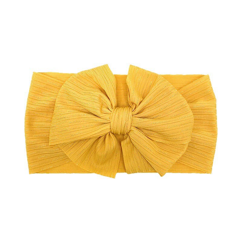 Leuke Strik Baby Hoofdband Voor Meisjes Hoofddeksels Voor Kinderen Zachte Elastische Pasgeboren Baby Meisjes Haarband Peuter Baby Haar Accessoires: summer yellow