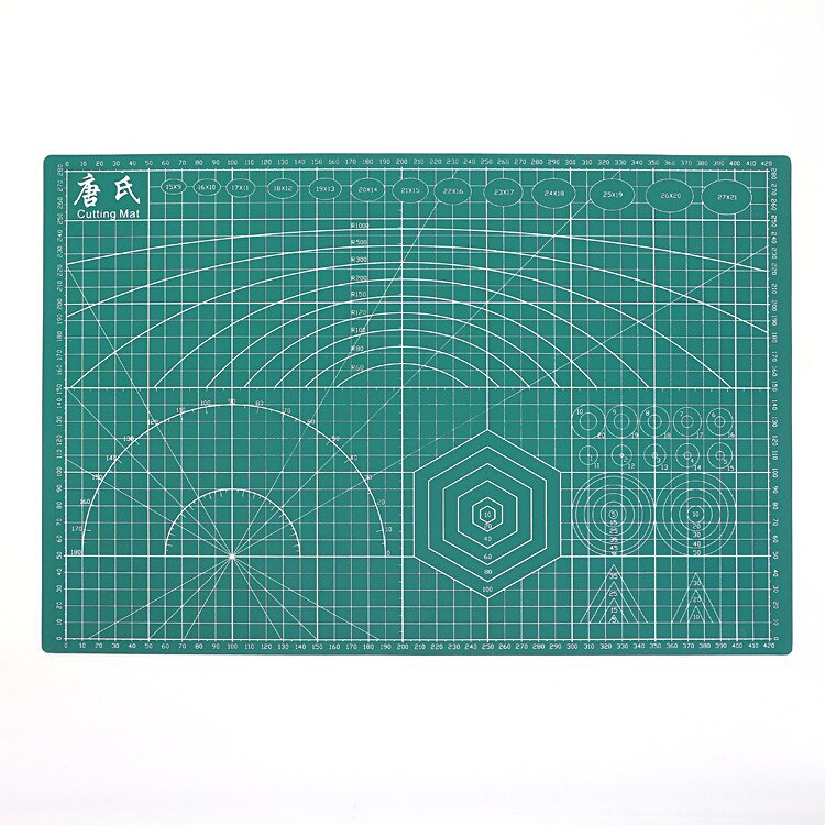 A5 A4 A3 Leder Handwerk Schneiden matt Bord Gravur Weichen Pad Hand Schreiben Planke, 3mm Dicke Zoll Größe Schneiden matt schlagen NäHenne: zwei-einseitig Grün / A3