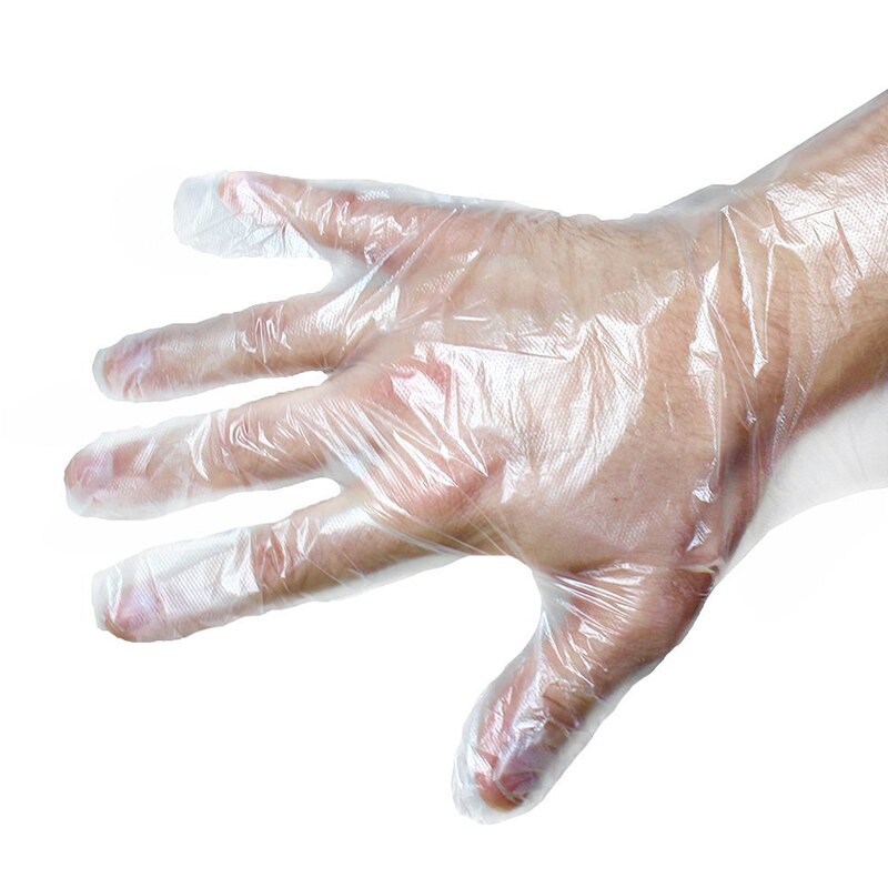Gants transparents jetables pour aliments | 100 pièces, gants de nettoyage de Restaurant d'hôpital industriel, gants de cuisine pour fruits BBQ, gants écologiques