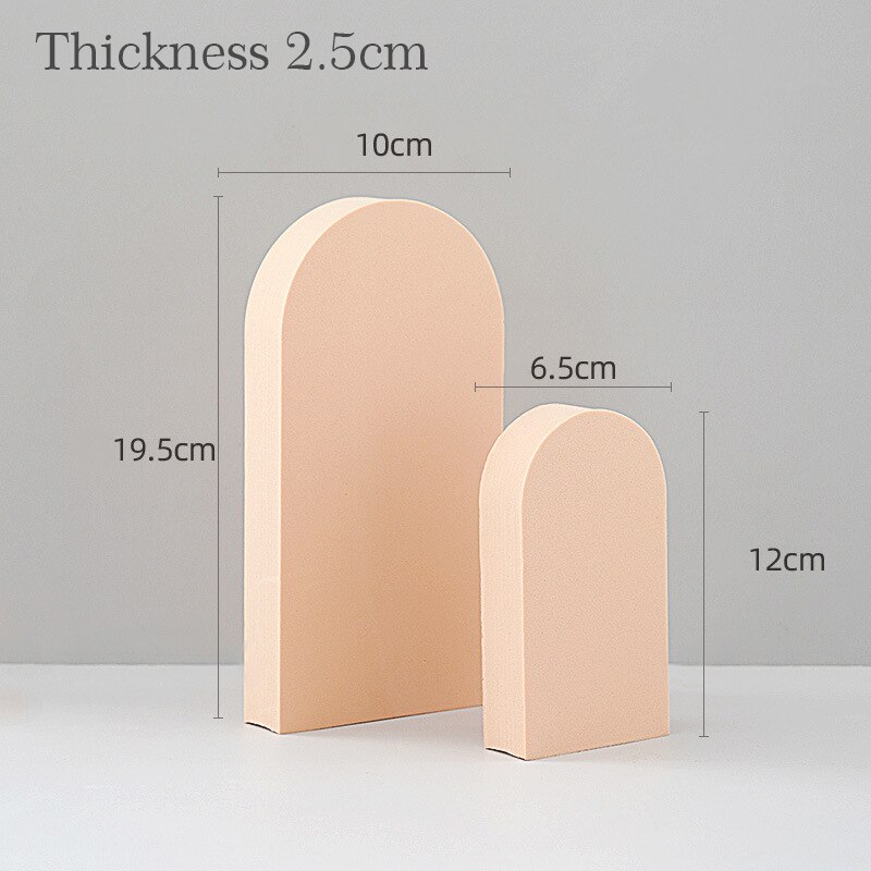 Photo Background Shoot Props Hard Foam Cubes Set Photography Decoration Studio Fotografia for Food, Drink, Jewelry, Cosmetics: Curve Yellow 2pcs