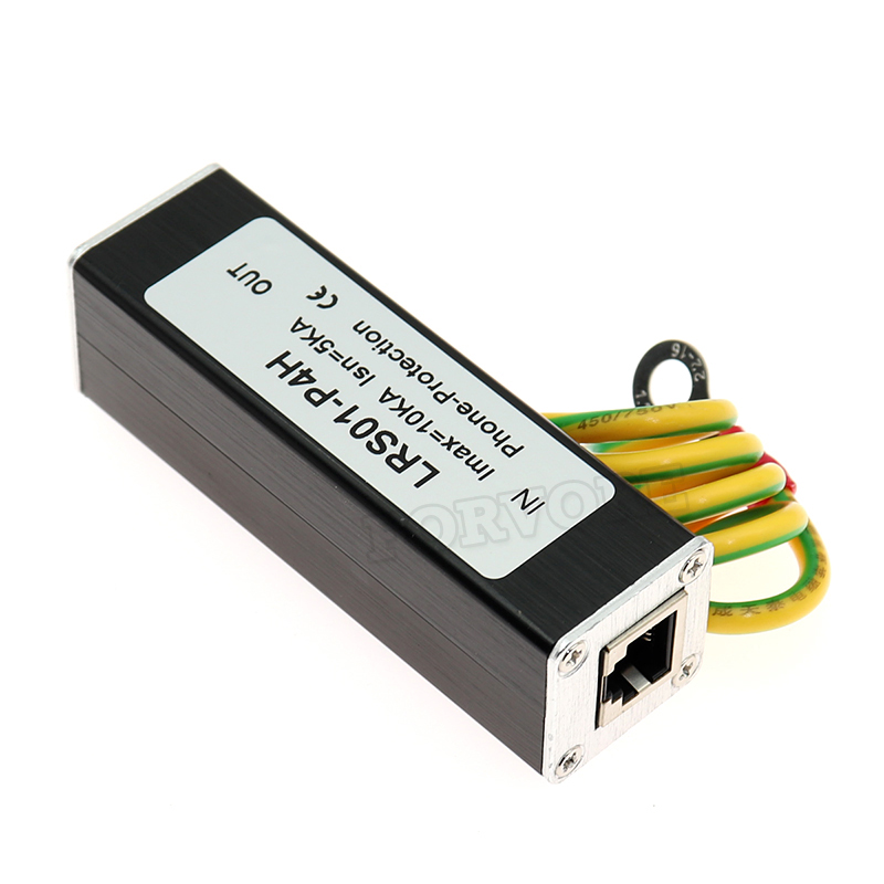 Telephone Fax Surge Protector Thunder Arrester RJ11 kl01-p4h Black limited RJ-11 ADSL Protection Device Thunder Preventer
