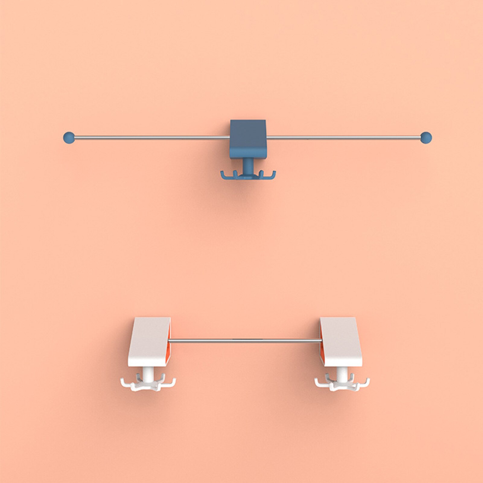 Kitchen Paper Towel Holder Wall Mount Roll Paper Towel Hanger Rack With Hooks Bathroom Organizer Shelf Toilet Paper Holders