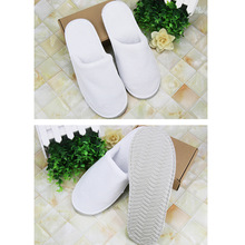 10 Pairs Disposable Slippers | One Time Closed Toe Non-Slip | for Hotel, Spa, Guest, Nail Salon Use | Made From Coral Fleece