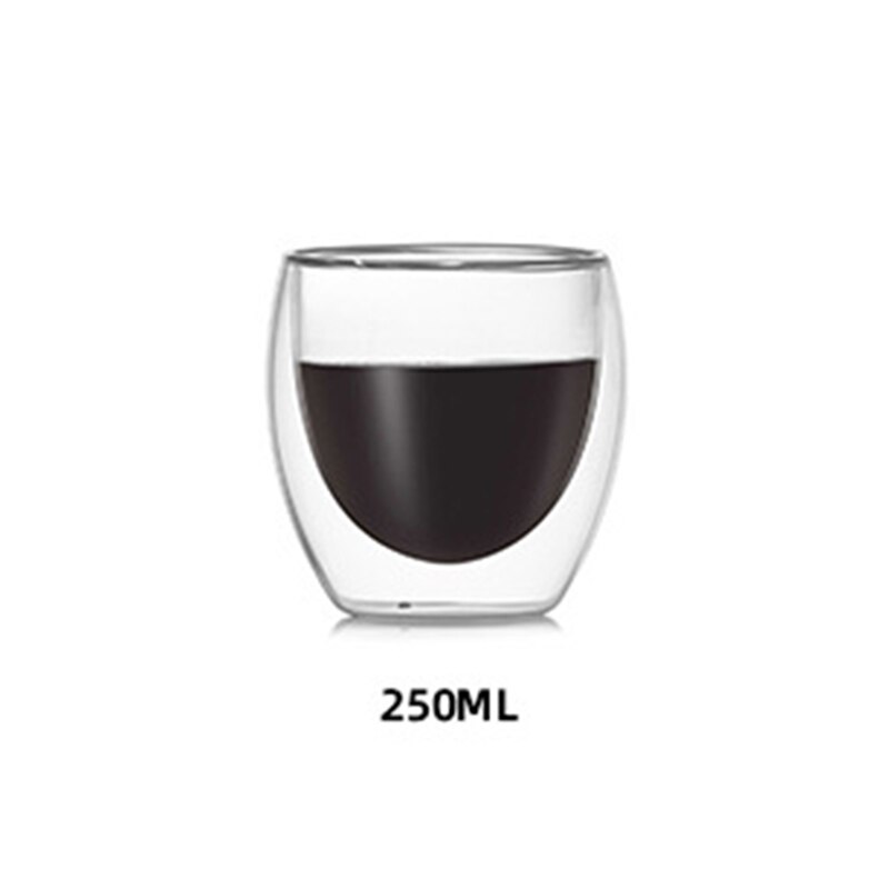 Heat resistant Double-layer Thermo Glass Creatives Egg-Shaped Cup For Drink Coffee Milks FBS889: 250ml