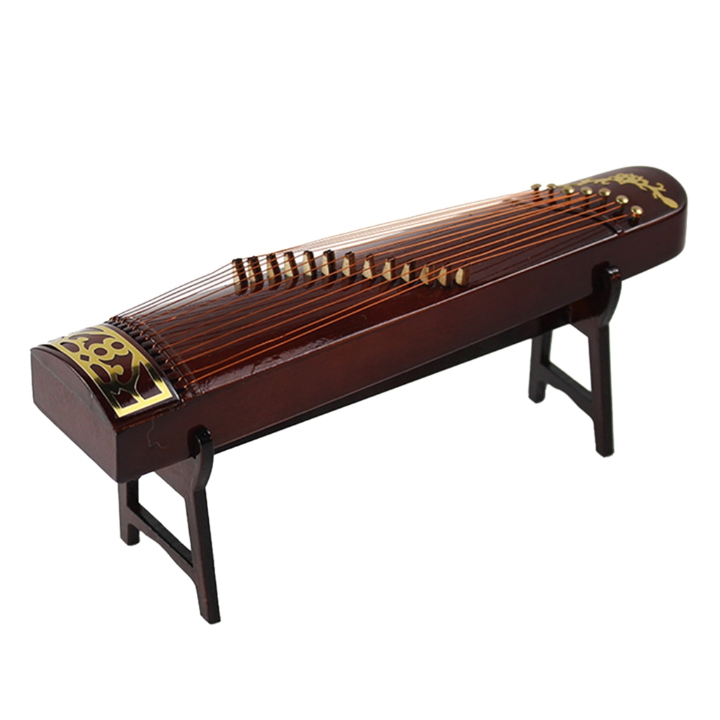 1/12 Scale Miniatures Chinese Zheng Zither Koto Model for Dollhouse Decoration