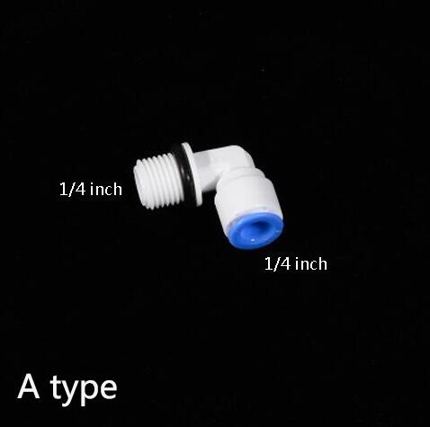 1/4 Inch L/T type Quick water connector Slip lock Quick-connect Gezamenlijke PE waterleiding Connectors fittings Waterzuiveraar: 2pcs A type