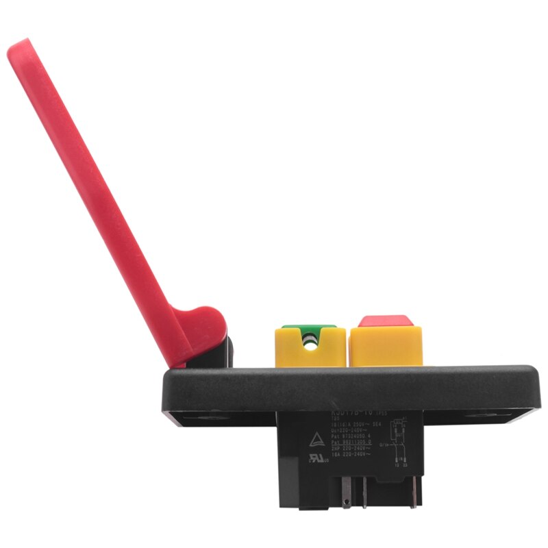 2X Off-On Red Cover Emergency Stop Push Button Switch 16A Power-Off/Undervoltage Protection Electromagnetic Start Switch