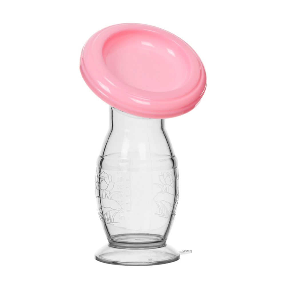 Silicone di alimentazione con coperchio tiralatte manuale correzione automatica latte materno collettore di latte materno per allattamento: pink