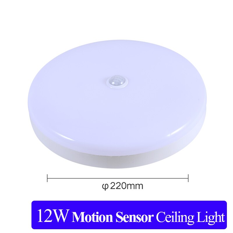 Ceiling Lighting Motion Sensor/Human induction Smart PIR led ceiling lights Fixture Bathroom Aisle Stairs Balcony Ceiling lamps: 12W motion sensor / 30W (no sensor)