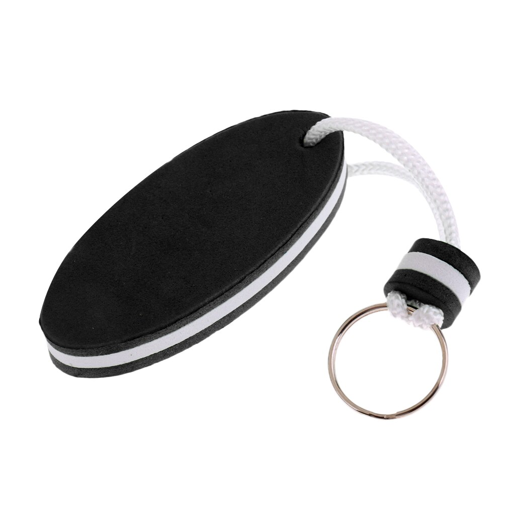 Oval Shaped EVA Foam Floating Key Ring Boat Keychain Kayak Canoe Accessories: black