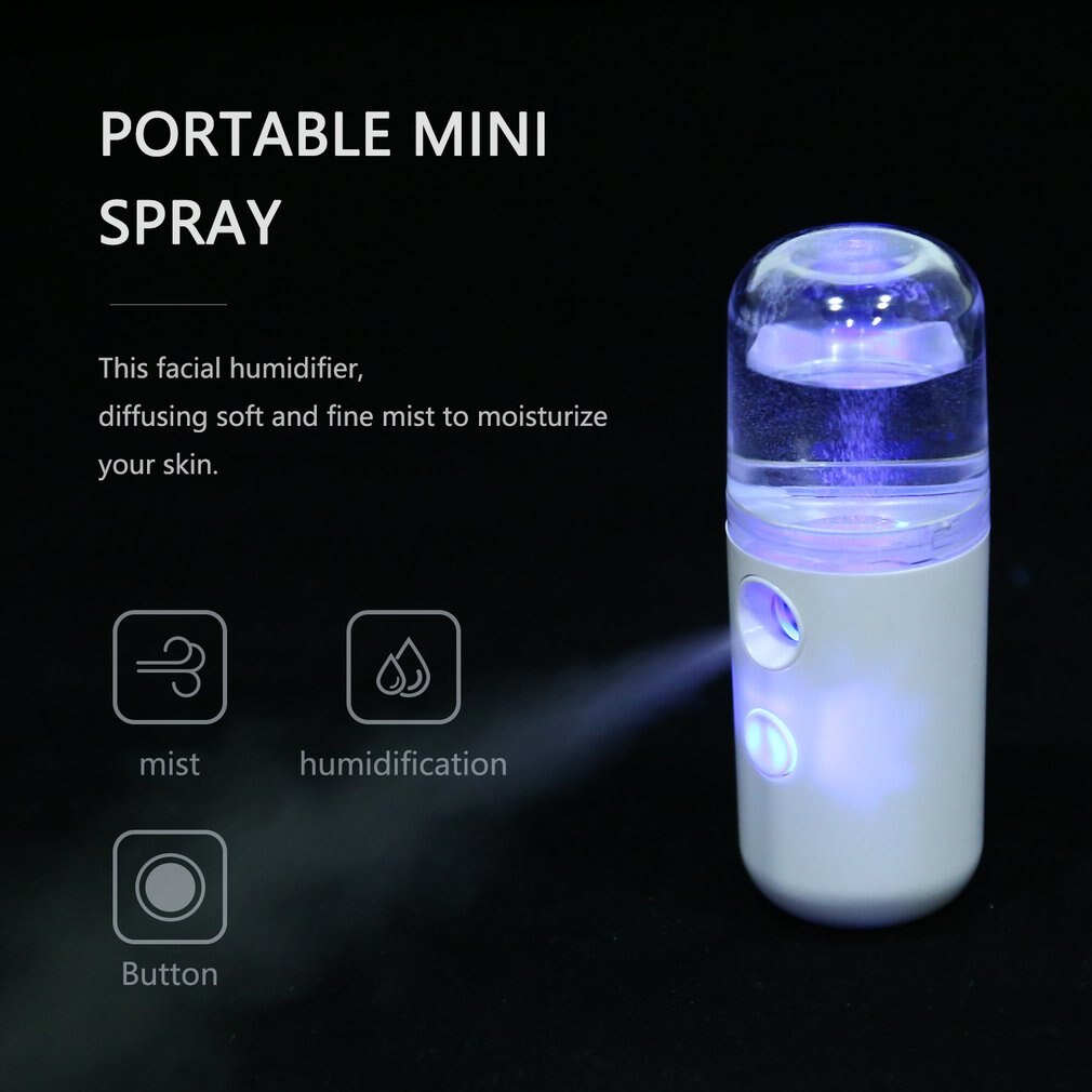 Draagbare Mini Mist Spray Facial Hydraterende Usb Oplaadbare Schoonheid Instrument Gezicht Luchtbevochtiger Cooling Water Sproeier