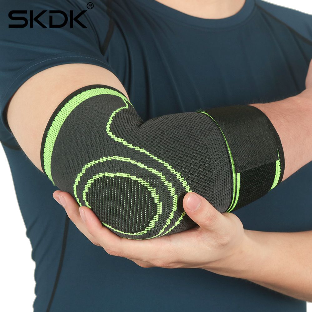 Skdk 4pc/ set compressie kniebrace sport hardlopen basketbal fitness fietsen tennis knie enkel elleboog pols ondersteuning set