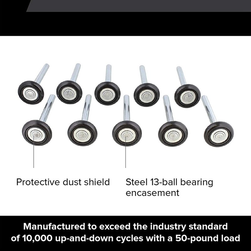Garage Door Rolle Nylon Garage Door Wheels for Garage Track Replacement with Sealed 6200ZZ Ball Bearing