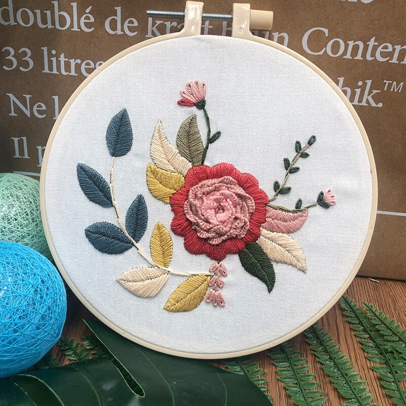 cukol cukol Kit Broderie Debutant - 3 Pièces DIY Canevas Point de Croix Kit Complet Adulte Moderne pour Activité Manuelle, Facile Colibri Cross Stitch Embroidery Loisirs Créatifs Cadeau Set