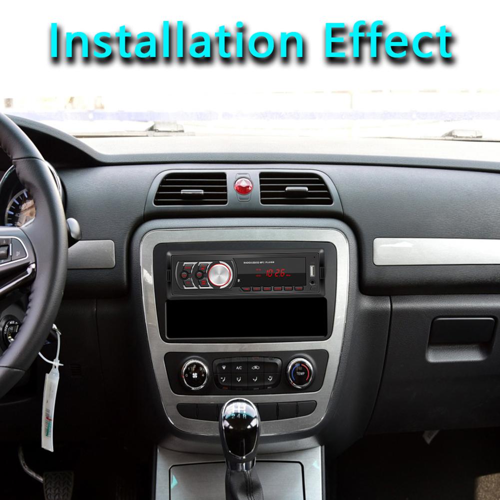 12V Multimedia Car Stereo Single Din LCD Bluetooth Audio and Hands-Free Calling MP3 Player USB Charging FM Radio Receiver