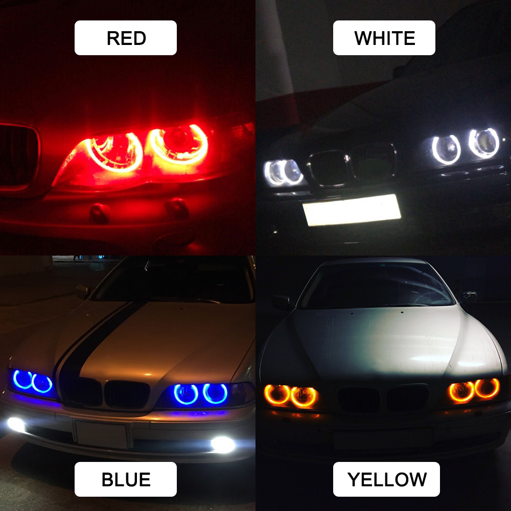 2 stk led engel øjne markør pærer til bmw  e39 e53 e60 e61 e63 e64 e65 e66 e87 525i 530i xi 545i m5 fejlfri 2*5w