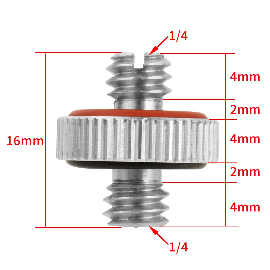 Stainless Steel Camera Screw Adapter Convert Dual Head Converter 1/4"-20 to 1/4 or 3/8" for Tripod Camera Cage Rig Screw Pack: 1PC D