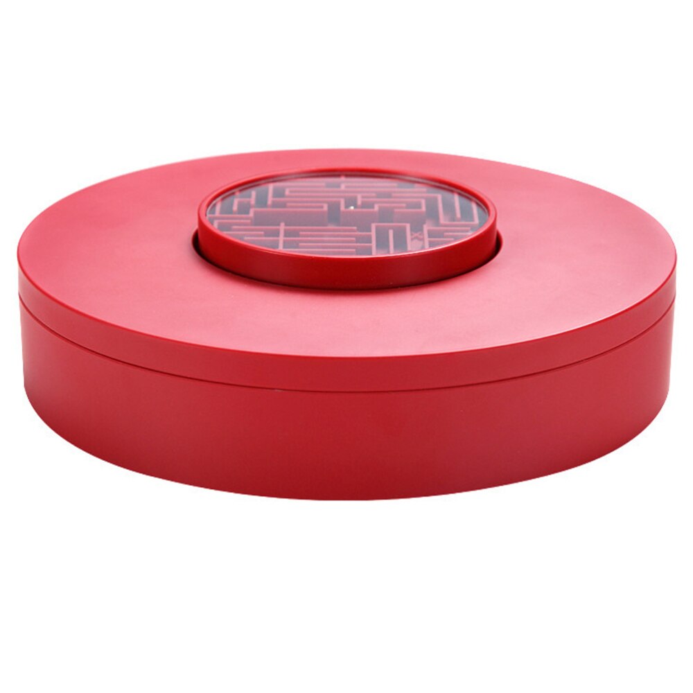 1pc Home Candy Box Compartments Dried Fruit Candy Box Food Storage Plate: Red