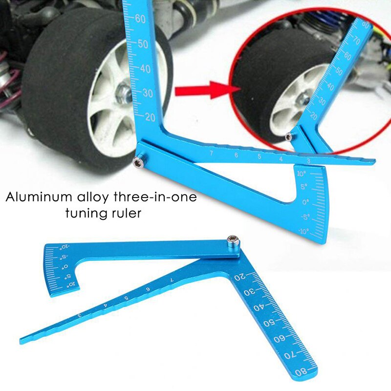 3 in 1 Camber Gauge Measure Tool Set Up Tool Chassis Suspension Wheel Height for Car Adjustable Ruler Measure RC Car Height