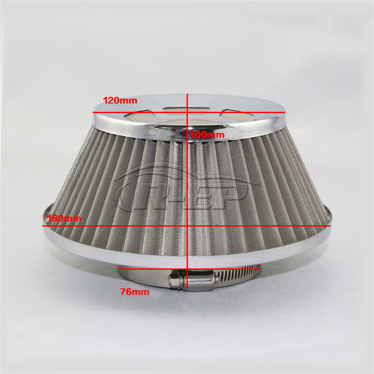 Automotive air filter 76MM filter stainless steel net mushroom head mushroom head high flow air filter