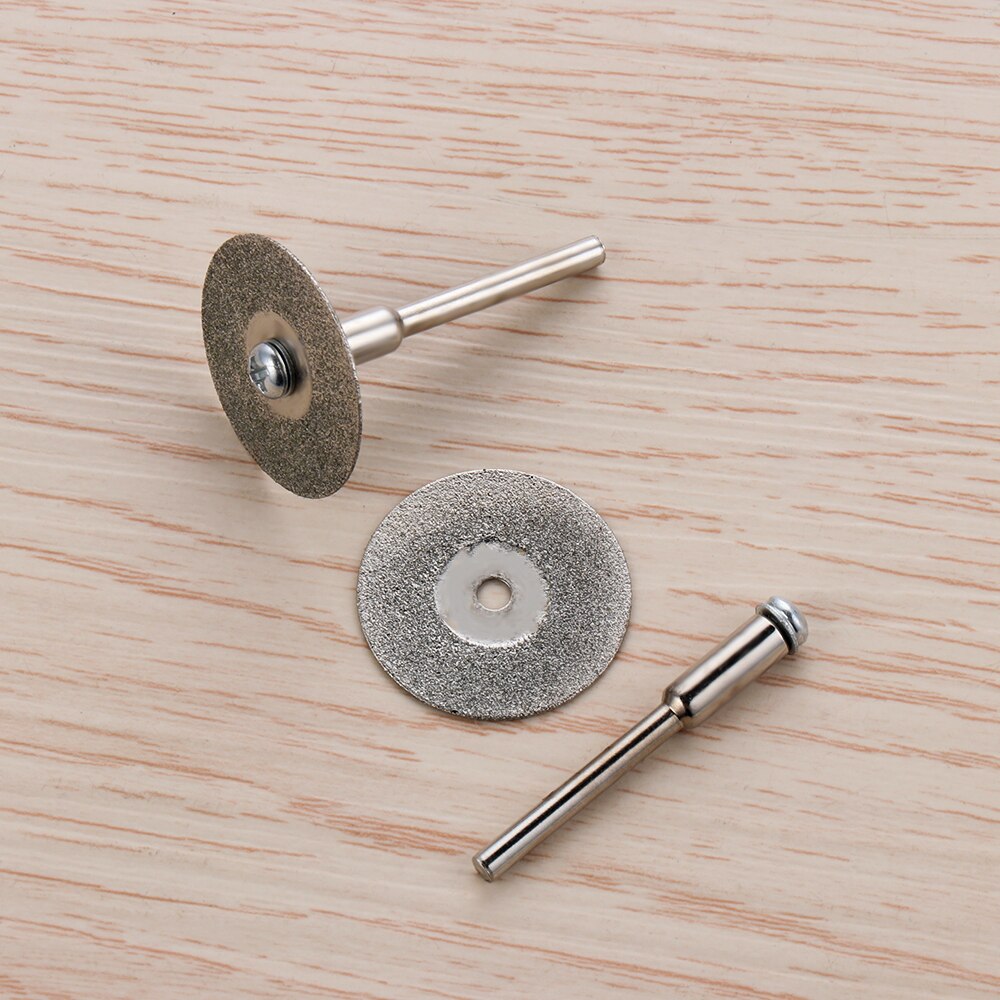 20-50mm Diamond Cutting Discs & Drill Bit Mini Circular Saw For Rotary Tool Dremel Stone Blade Mandrel 3.0mm