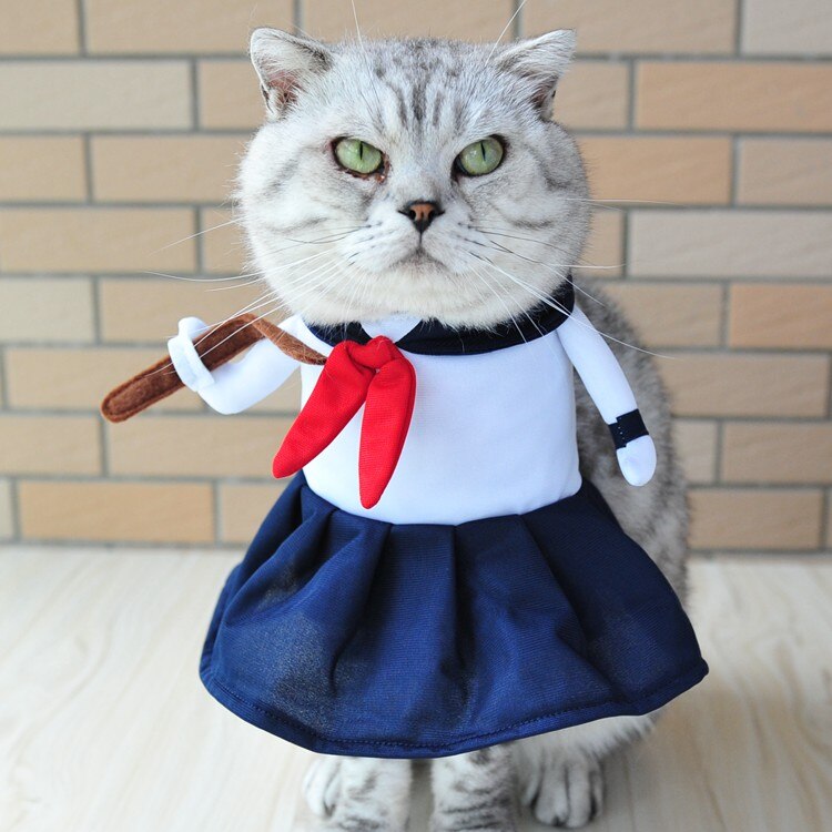 Ropa Para gato, uniforme de escuela secundaria japonés inspirado en gato, disfraz para gato