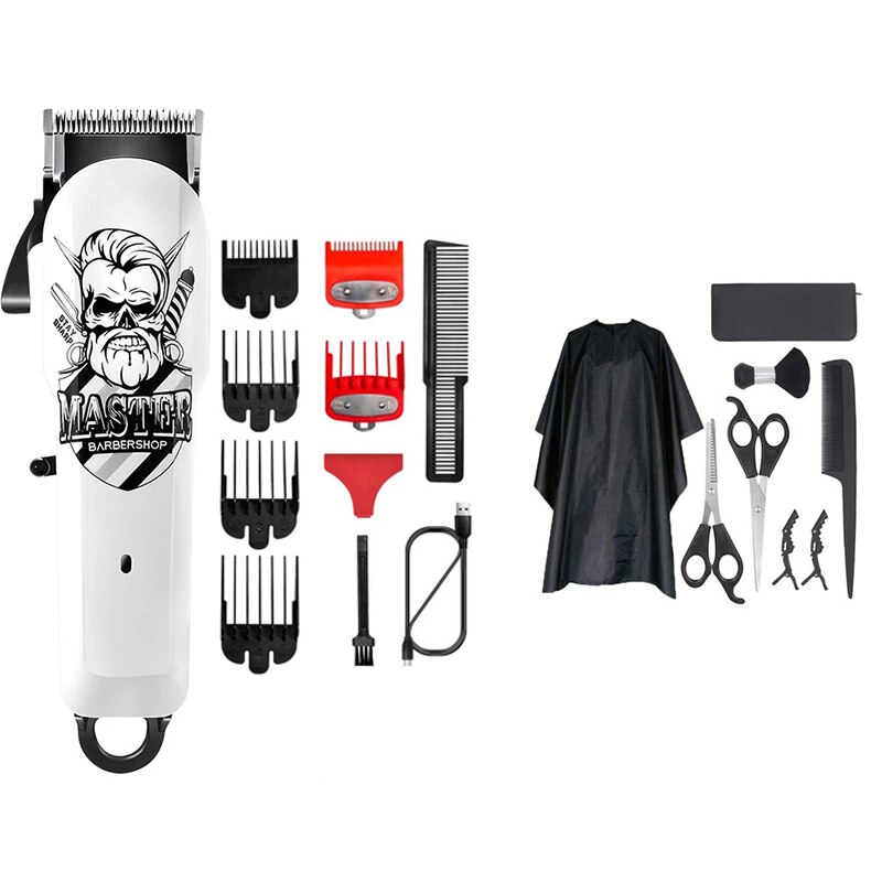 Kapperszaak Tondeuse Professionele Tondeuse Oplaadbare Kapper Elektrische Mannen Cordless Kapsel Verstelbare Keramische Blade: 14