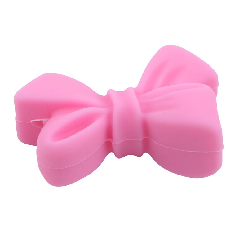 10Pcs/Set Bow Beads Teethers Baby DIY Teeth Beads Food-Grade Molar Beads Baby Chews Column Molars Toys