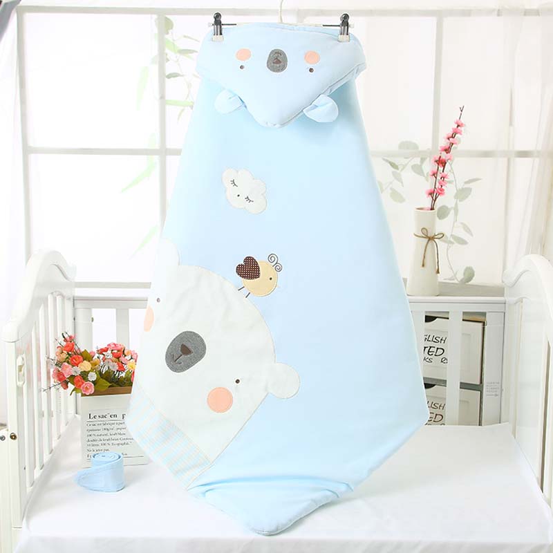 Katoen Wrap Babyslaapzak Zuigeling Dikker Inbakeren Baby Lente Herfst Warm Dekbed Kids Jongen Meisje Dikker Katoenen Deken