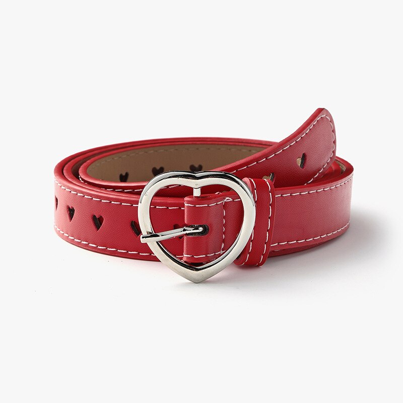 PU lederen punkriem punk riem hiphop rock metalen herenriem gepersonaliseerde decoratieve riem voor vrouwen jeans broek (kleur: zwart, maat: 105cm