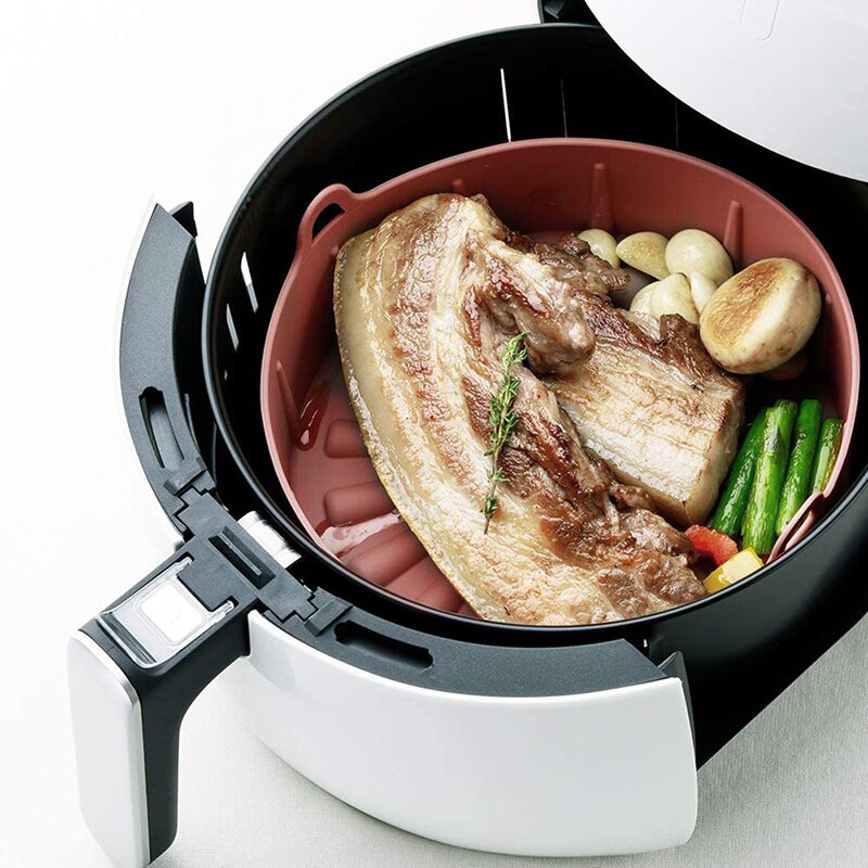 Air Fryer Silicone Pot Multifunctional Air fryers Oven Accessories Bread Fried Chicken Pizza Basket Baking Tray