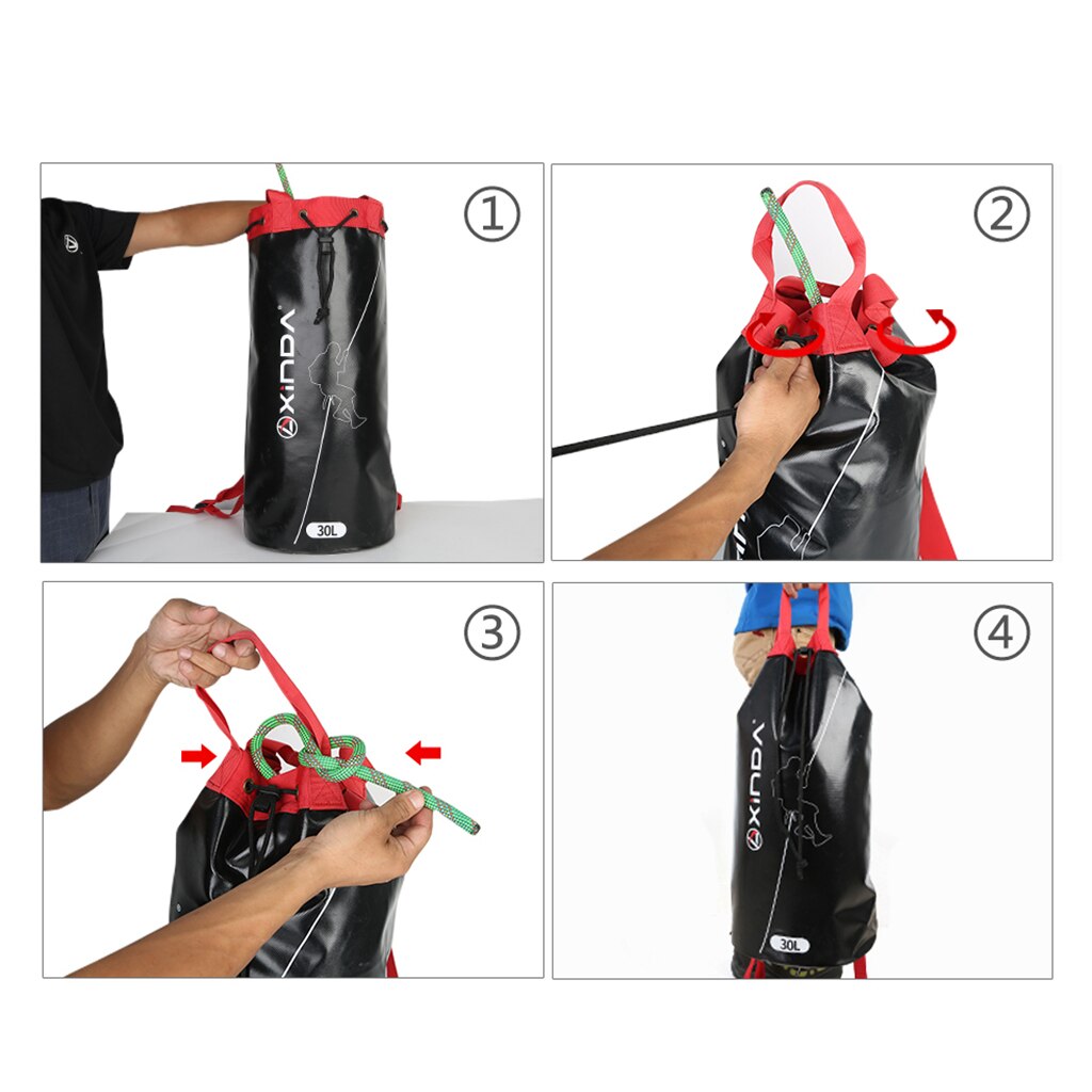 Rope Bag Outdoor Rock Climbing Caving Rope Organizer Backpack with Drawstring Closure Outdoor Sports Accessories