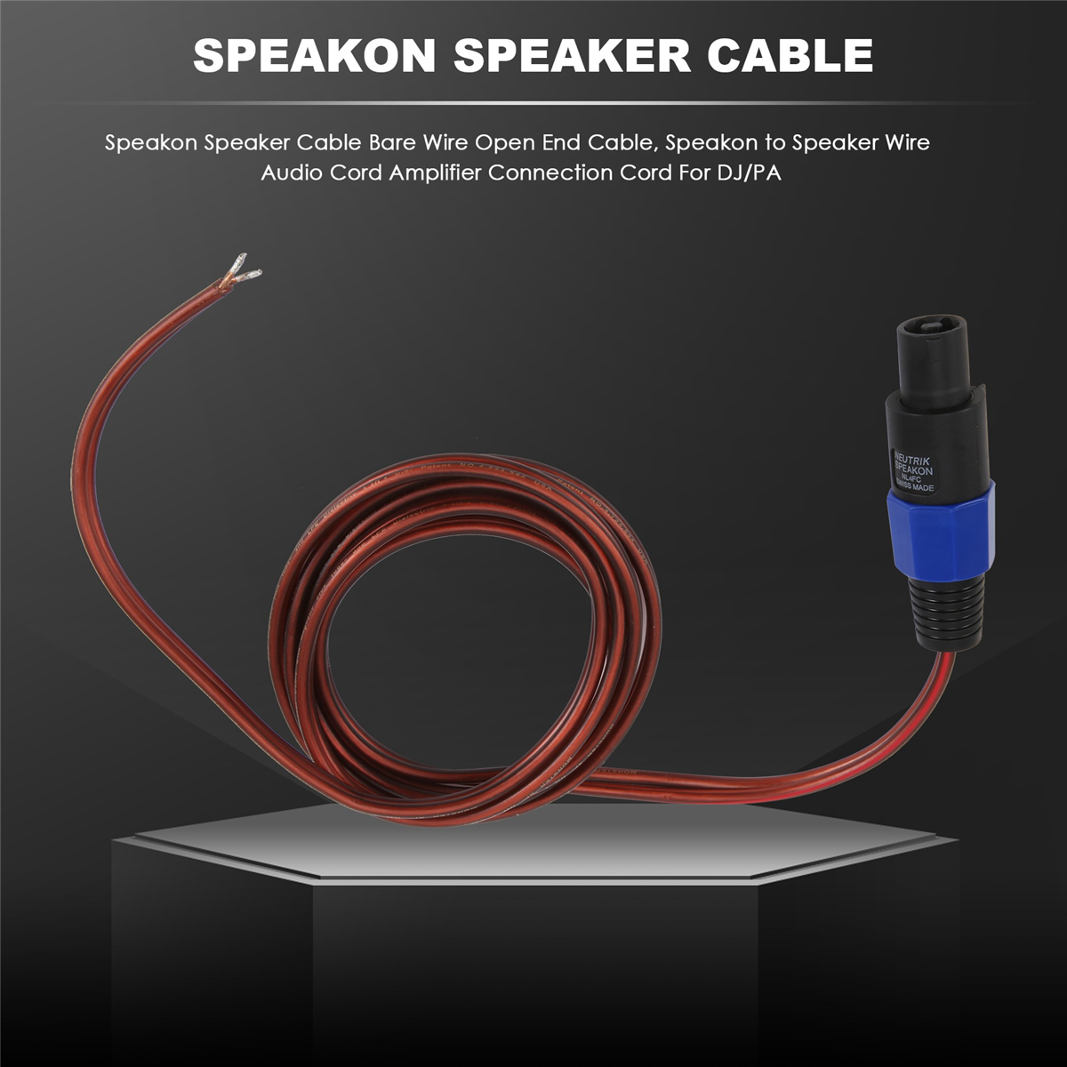 Cavo altoparlante Speakon cavo nudo cavo aperto, cavo Speakon to Speaker cavo Audio cavo di collegamento amplificatore per DJ/PA