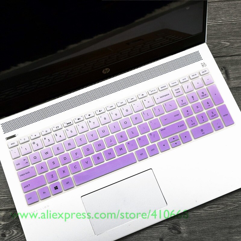 15.6 cal silikon odporny na kurz osłona na klawiaturę laptopa Protector dla HP 250 255 G6 Notebook PC: Gradual purple
