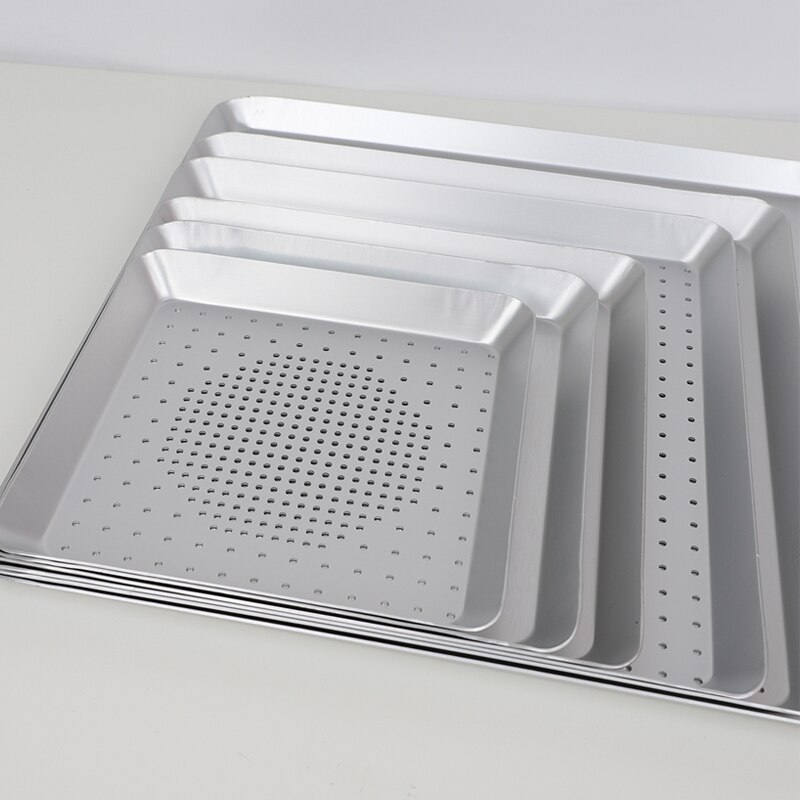 Stainless Steel Bakeware Pan Grill Baking Tray Pie Pizza Cake Baking Tray Cooking Rack Grill Baking Pan Kitchen Tool BBQ Tray