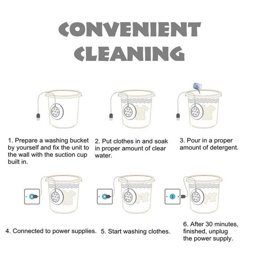 3 in 1 Portable Ultrasonic Washing Machine Travel Turbo Washer Air Bubble And Rotating Ultrasonic Mini washing machine For Home