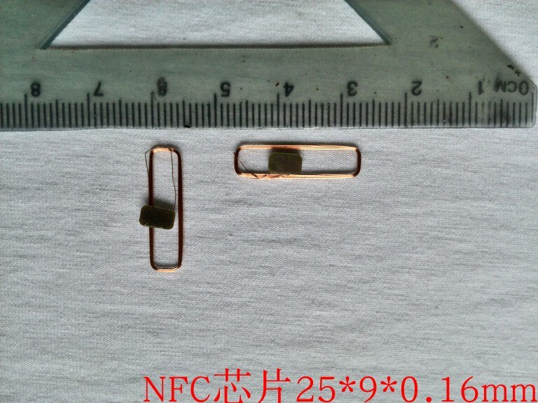 25*9*0.16mm 13.56 mhz nfc tag 213 cob och antenn ic taggar 10 st/lot passiv tag iso 14443a
