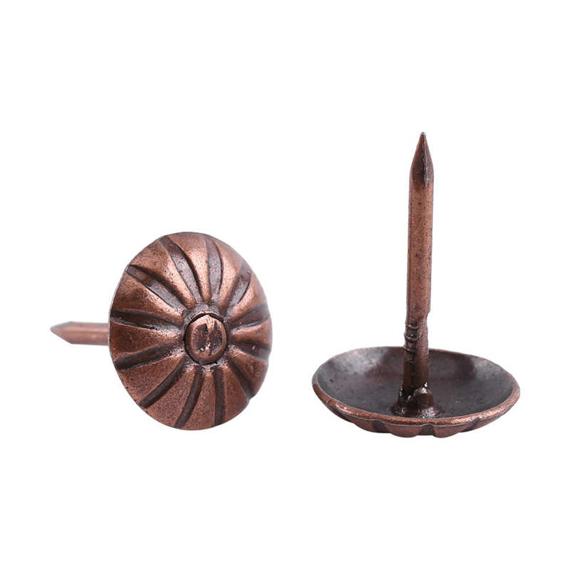 Tachuela decorativa Vintage para muebles, tachuela decorativa con etiqueta metálica de bronce para muebles, sofá y puerta de zapatos, 100 Uds.: 6