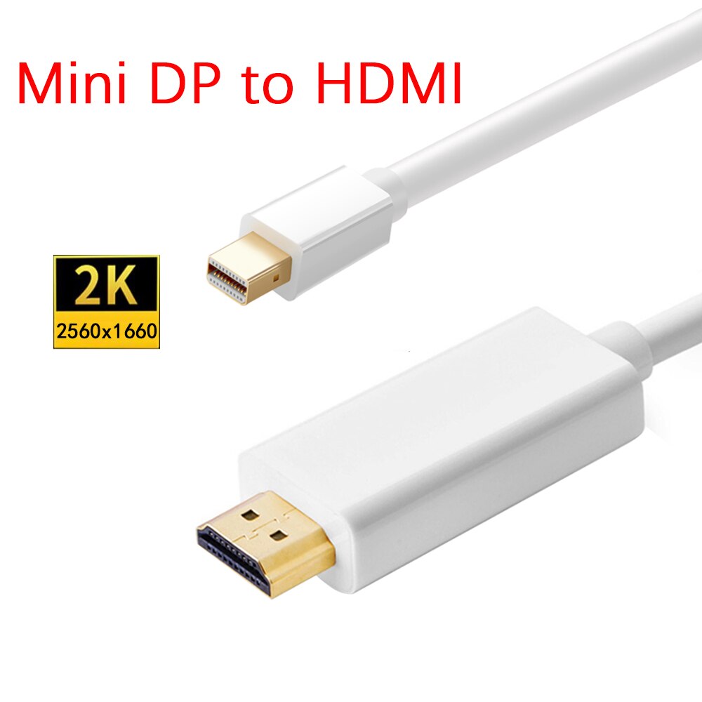 6FT Displayport Hdmi-Compatibel Adapter 1080P 4K Display Port Converter Voor Pc Laptop Projector Dp Naar Displayport kabel: 1.8m / 2K MINI DP to HDMIw