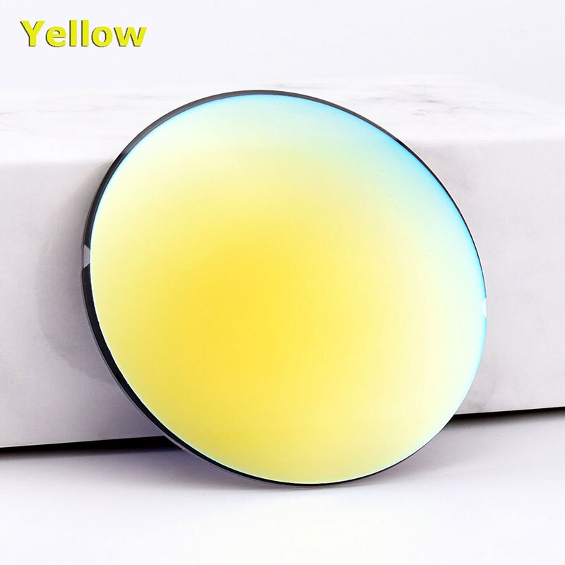 1.499 cr-39 verres de lunettes de soleil polarisés pour myopie avec revêtement coloré en résine à indice standard: Jaune