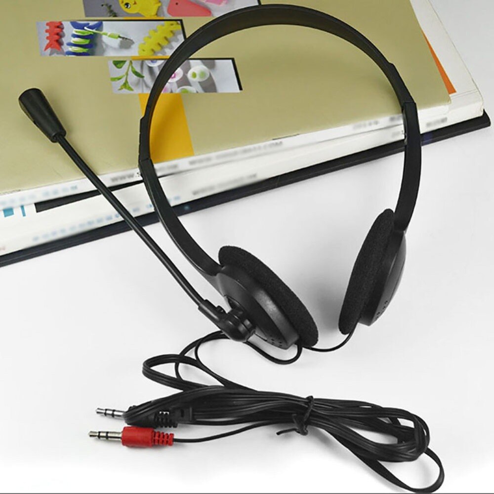 Newest 3.5mm Wired Noise Cancelling Stereo Headset 180 Degree Rotatable Headphone For PC Laptop Computer With Microphone